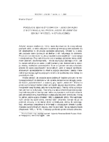 Poczucie szans życiowych i jego związki z motywacją na przykładzie studentów szkoły wyższej niepublicznej = Sense of life chances and its connections with motivation - an example of students of a private university