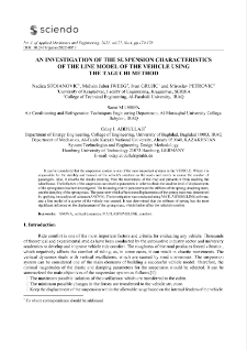 An investigation of the suspension characteristics of the line model of the vehicle using the Taguchi method
