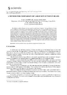 A method for comparison of large deflection in beams