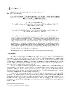 Key determinants for high-alloyed cast irons for mechanical engineering