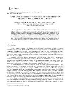 Evaluation of velocity and acceleration effect on mecanum wheel robot positioning