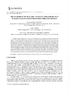 Development of dynamic load factors for human walking excitation for floor vibration design