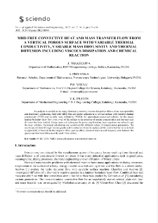 MHD free convective heat and mass transfer flow from a vertical porous surface with variable thermal conductivity, variable mass diffusivity and thermal diffusion including viscous dissipation and chemical reaction