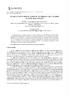 Tensile fault dislocation in an irregular-layered elastic half-space