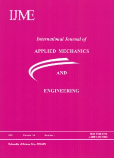 International Journal of Applied Mechanics and Engineering (IJAME), volume 26, number 1 (2021) - spis treści