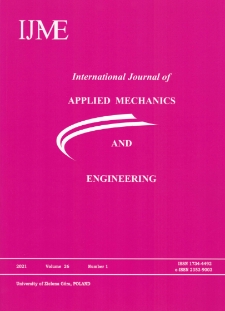 International Journal of Applied Mechanics and Engineering (IJAME), volume 26, number 1 (2021) - Contents