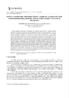 Initial geometric imperfections: a robust, closed-section cold-formed box profile application subject to local buckling