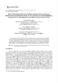 Heat transfer effects on free convection of viscous dissipative fluid flow over an inclined plate with thermal radiation in the presence of induced magnetic field