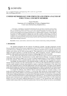 Unified methodology for strength and stress analysis of structural concrete members