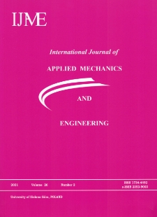 International Journal of Applied Mechanics and Engineering (IJAME), volume 26, number 2 (2021) - spis treści