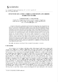 FEM study of a steel corrugated web plate girder subjected to fire