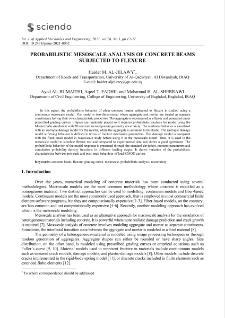 Probabilistic mesoscale analysis of concrete beams subjected to flexure