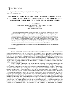 Periodic flow of a second grade fluid due to the disks executing non-torsional oscillations in an orthogonal rheometer under the influence of a magnetic field