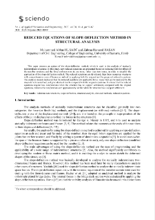Reduced equations of slope-deflection method in structural analysis