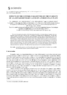 Effects of the control parameters on the stability of a laminar boundary layer on a porous flat plate