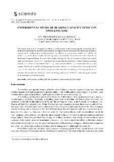 Experimental study of bearing capacity effect in swelling soil