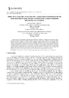 First ply failure analysis of laminated composite beam for different boundary conditions under thermo mechanical loading