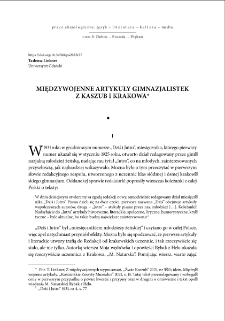 Międzywojenne artykuły gimnazjalistek z Kaszub i Krakowa = Interwar articles Middle school students from Kashubia and Krakow