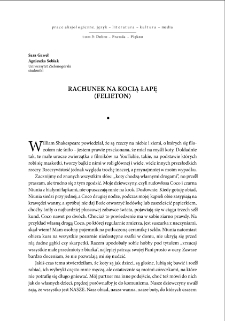 Rachunek na kocią łapę (felieton)