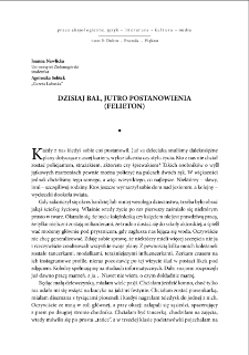 Dzisiaj bal, jutro postanowienia (felieton)