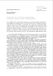 Podręcznik do nauki języka angielskiego Franciszka Kuszla w świetle jego biografii = Franciszek Kuszel`s textbook for the teaching of English in the light of his biography