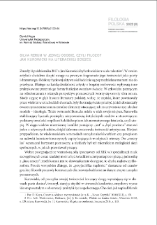 "Silva rerum" w jednej osobie, czyli filozof Jan Kurowicki na literackiej ścieżce = "Silva rerum", within one person, that is philosopher Jan Kurowicki on a literary path