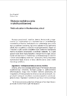 Edukacja medialna ucznia w szkole podstawowej = Media education in the elementary school