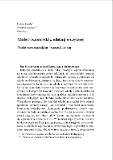 Model nowosądecki w edukacji muzycznej = Model nowosądecki in music education