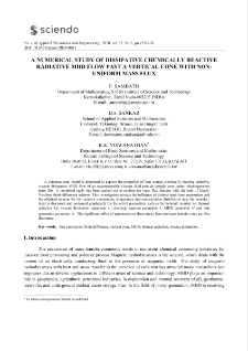 A numerical study of dissipative chemically reactive radiative MHD flow past a vertical cone with non-uniform mass flux