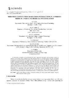 MHD free convection-radiation interaction in a porous medium - Part I: Numerical investigation