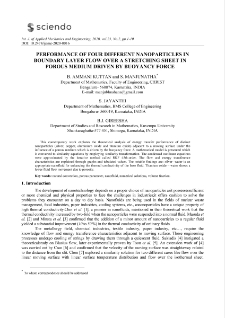 Performance of four different nanoparticles in boundary layer flow over a stretching sheet in porous medium driven by buoyancy force