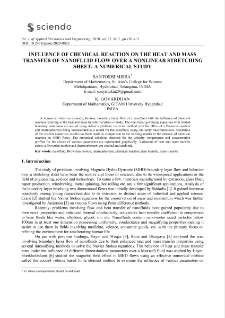Influence of chemical reaction on the heat and mass transfer of nanofluid flow over a nonlinear stretching sheet: A numerical study