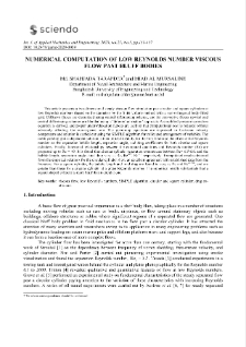 Numerical computation of low Reynolds number viscous flow past bluff bodies