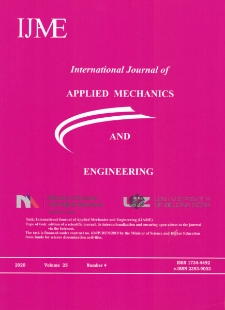 International Journal of Applied Mechanics and Engineering (IJAME), volume 25, number 4 (2020) - spis treści