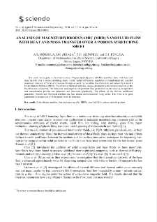 Analysis of Magnetohydrodynamic (MHD) nanofluid flow with heat and mass transfer over a porous stretching sheet