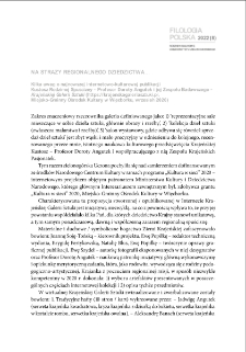 Na straży regionalnego dziedzictwa? Kilka uwag o najnowszej internetowo-kulturowej publikacji Kustosz Rodzimej Spuścizny - Profesor Doroty Angutek i jej Zespołu Badawczego - "Krajeńskiej Galerii Sztuki" - recenzja