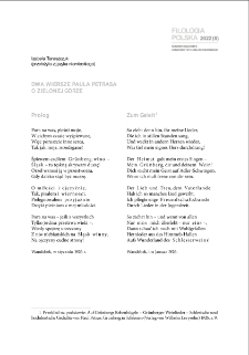 Dwa wiersze Paula Petrasa o Zielonej Górze