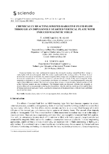 Chemically reacting ionized radiative fluid flow through an impulsively started vertical plate with induced magnetic field