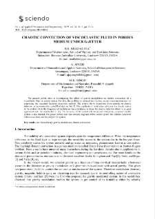 Chaotic convection of viscoelastic fluid in porous medium under G-Jitter