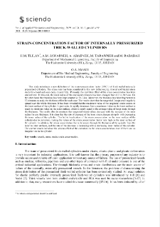 Strain-concentration factor of internally pressurized thick-walled cylinders