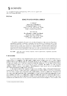 Edge waves over a shelf