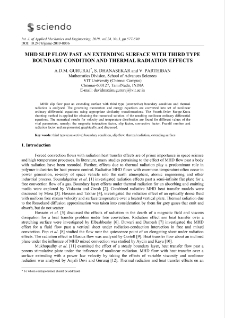 MHD slip flow past an extending surface with third type boundary condition and thermal radiation effects
