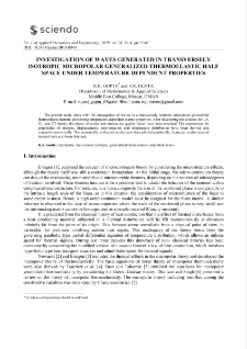 Investigation of waves generated in transversely isotropic micropolar generalized thermoelastic half space under temperature dependent properties