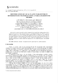 Identification of local elastic parameters in heterogeneous materials using a parallelized femu method