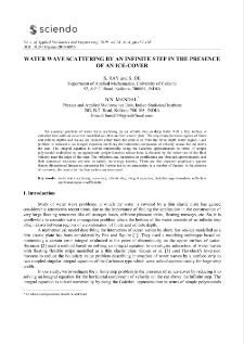 Water wave scattering by an infinite step in the presence of an ice-cover