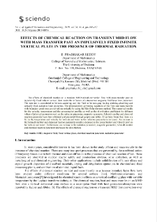 Effects of chemical reaction on transient MHD flow with mass transfer past an impulsively fixed infinite vertical plate in the presence of thermal radiation