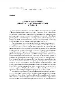 Początki arteterapii jako dyscypliny paramedycznej w Europie