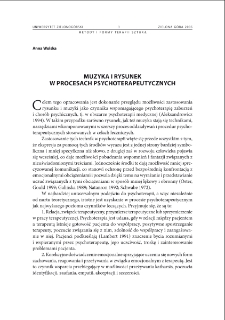 Muzyka i rysunek w procesach psychoterapeutycznych