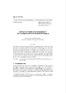 Effect of foam`s heterogeneity on the behaviour of sandwich panels