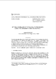 Optimal modelling of steel multi-span beams using the gradient-iterative method